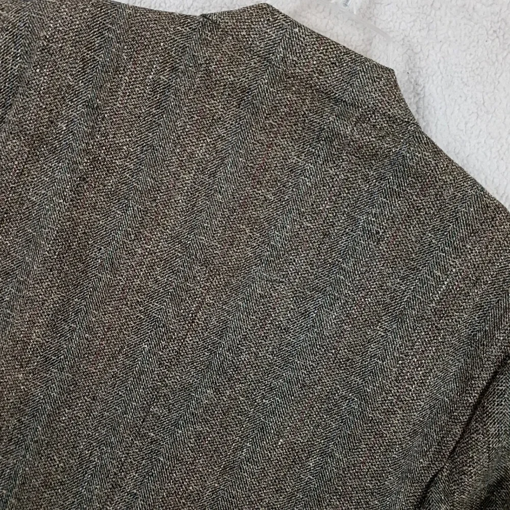 Marcial Mancillas Western Tweed Blazer Mens 48L Gray Wool Silk Herringbone Dance